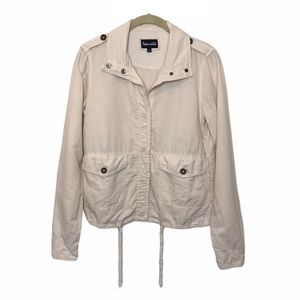 Splendid Cream Linen Utility Jacket Size XS